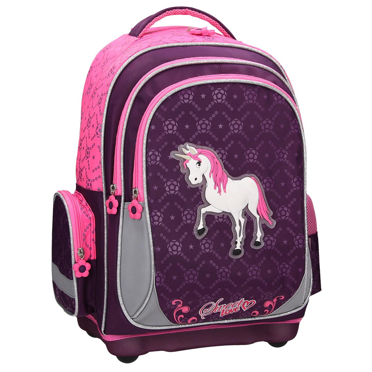 School bag ''Unicorn'', 3-zip, Eva 3871284052439 | Gataric Group