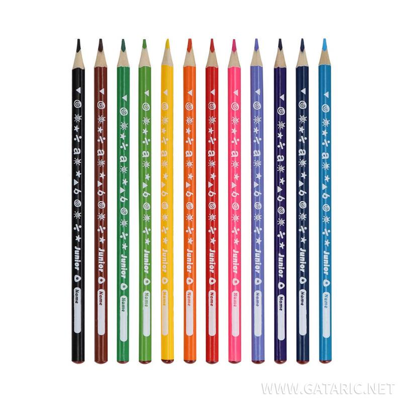 Wooden color pencils ''Trio'', 12pcs color