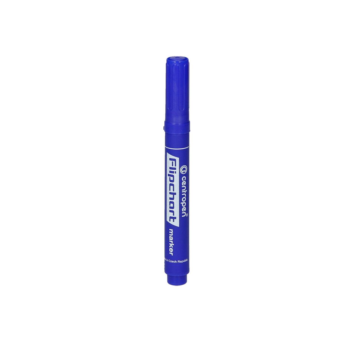 Маркер centropen flipchart синий клиновидный наконечник, ширина линии 1-4.6мм (8595013615461)