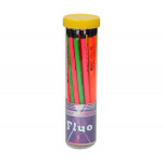 Wooden pencils with eraser ''Fluo round'' 