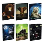 School notebook ''Animals'', soft covers, 52 sheet, squared 