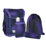 School bag set ''PURPLE SOLID'' COOL 4-Pcs (Metal buckle) 