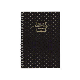 Notebook A5, soft cover, Gold Style, lines, 70 sheets 