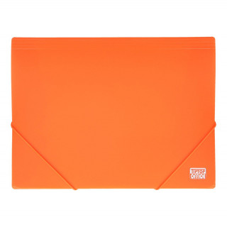 Gummizugmappe PP, A4, 3 Einschlagklappen, Neon Orange 