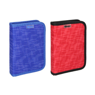 Pencil case ''SIMPLE LINES'' 1-Zipper, 2/1 (Assorted colours)