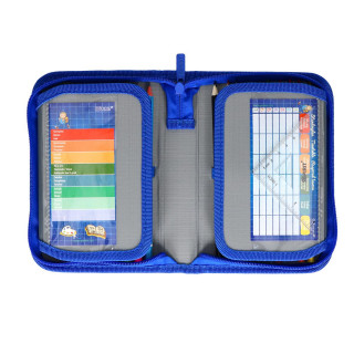 Pencil case ''SIMPLE LINES'' 1-Zipper, 2/1 (Assorted colours)