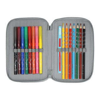 Pencil case 3D ''POLICE'', 2-Zipper, 28-pcs 