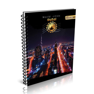 Spiral college pad ''Cities'' A4, 70 sheets, lines 