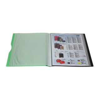 Display Book with 20 Pockets, PP A4, Neon green