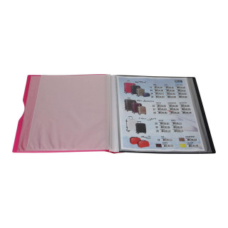 Display Book with 20 Pockets, PP A4, Neon Red