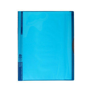 Display Book with 40 Pockets, PP A4, Neon Blue
