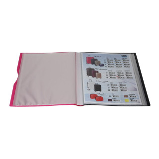 Display Book  with 40 Pockets, PP A4, Neon Red 
