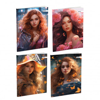 Notebook Premium A5 ''Girls'', soft covers, 52 sheets, lines