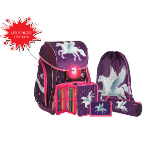 School bag set ''PEGASUS 3D'' SMART 5-pcs (LED buckle) 