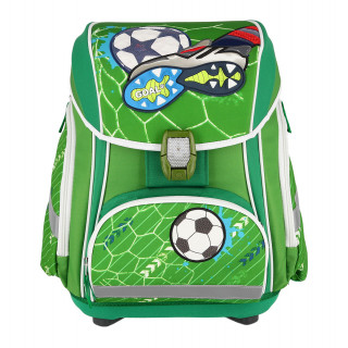 School bag set ''FOOTBALL GREEN 3D'' SMART 5-Pcs (LED buckle) 