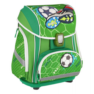 School bag set ''FOOTBALL GREEN 3D'' SMART 5-Pcs (LED buckle) 