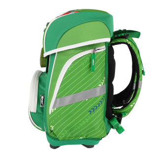 School bag set ''FOOTBALL GREEN 3D'' SMART 5-Pcs (LED buckle) 