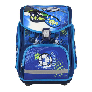 School bag set ''FOOTBALL BLUE'' MAXX 5-Pcs (LED buckle) 