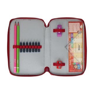 Pencil case 3D ''LOVE HEART'' 3-Zipper 