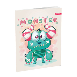 School Notebook A5, Soft cover, Squared, Monster III, 52 sheets 