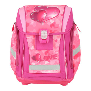 School bag set ''LOVE HEART'' NEW START 5-Pcs 3D (LED buckle) 