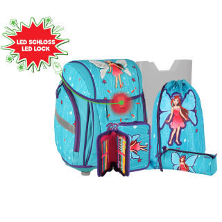 School bag set ''FAIRY'' NEW START 3D 5-Pcs (LED buckle) 