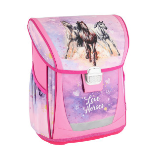 School bag set ''LOVE HORSE'' COOL 4-Pcs (Metal buckle) 