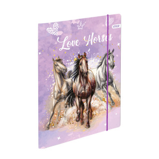 School bag set ''LOVE HORSE'' COOL 4-Pcs (Metal buckle) 