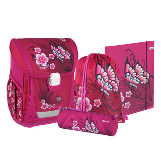 School bag set ''FLOWERS''COOL 4-Pcs (Metal buckle) 