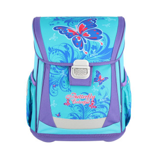 School bag set ''BLUE BUTTERFLY'' COOL 4-Pcs (Metal buckle) 