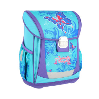 School bag set ''BLUE BUTTERFLY'' COOL 4-Pcs (Metal buckle) 