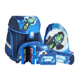 School bag set ''FOOTBALL GAME 3D'' SMART 5-pcs (LED buckle) 