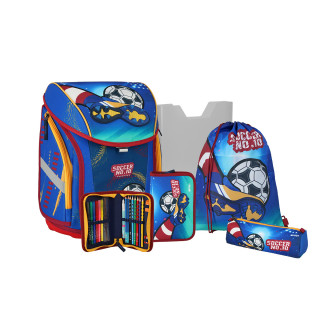 School bag set ''SOCCER'' 3D COMO 5-Pcs (Magnetic buckle) 