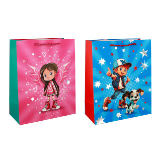 Geschenktragetasche ''Boy&Girl'', L 