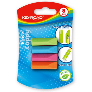 Eraser ''Cappy'', 8pcs blistercard 