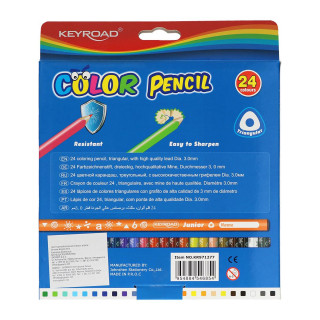 Wooden color pencils, 24 colors