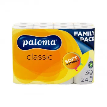 Toaletni papir u rolni 3-slojni 24/1 Paloma Classic 