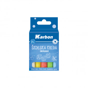 Kreda školska u boji okrugla 1/10 Karbon 
