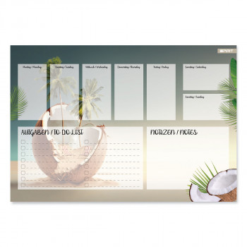 Desk Pad, 48x33cm, 30 Sheets, Coconut 