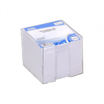 Zettelbox gefüllt mit losen Notizzetteln,83x83x70mm 