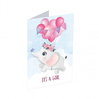 Greeting card ''It's a Girl I'' 