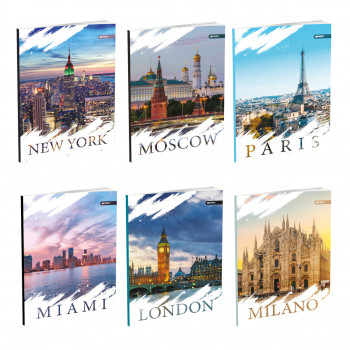 School notebook A4 ''City'', soft covers, 52 sheet, squared 