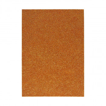 Moosgummi glitzer Selbstklebend 1/1, Kupfer 