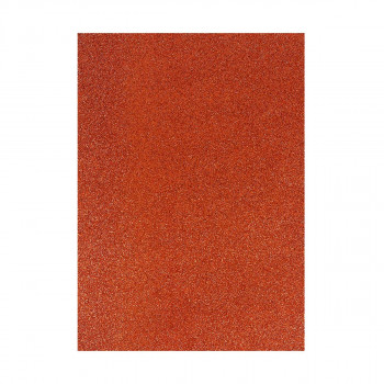 Moosgummi glitzer Selbstklebend 1/1, Orange 