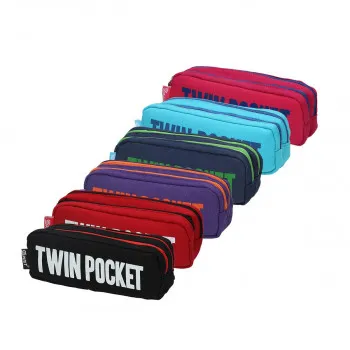 Pencil case ''TWINS'', 6/1 (Assorted colours) 