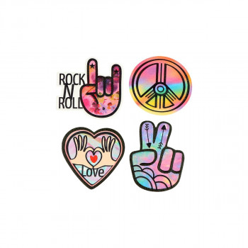 Stiker ''ROCK & ROLL'' Patch Me, 4/1 (Blister) 