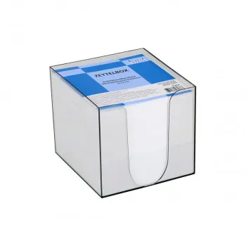 Zettelbox gefüllt mit Notizzetteln 90x90x90mm 