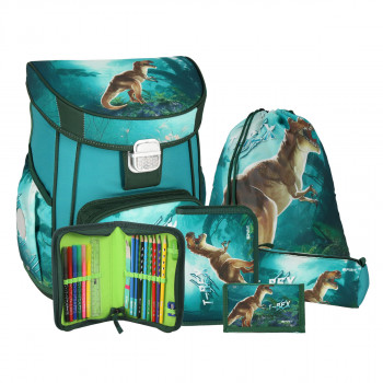 School bag set ''T-REX'' VISION + 5-Pcs (Metal buckle) 