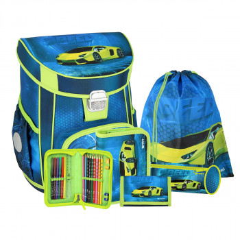 School bag set ''SPEED RACER'' VISION + 5-Pcs (Metal buckle) 