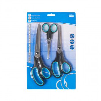 Makaze ''Soft Grip'' 3/1, Plavo/Crne 